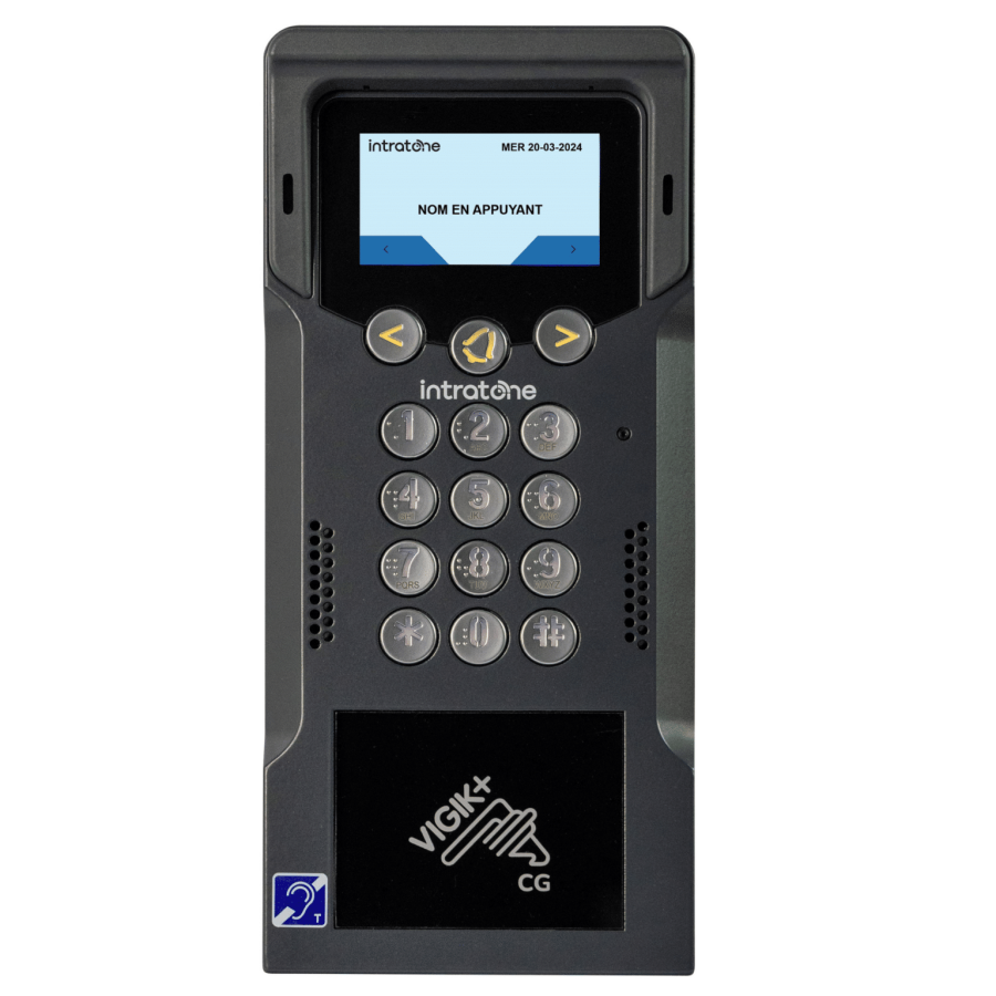 Interphone vidéo Intratone Only One avec clavier codé et lecteur de badges Vigik