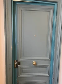 Porte d’appartement après blindage réalisé à Paris