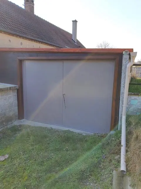 pose porte garage 3 points exterieur